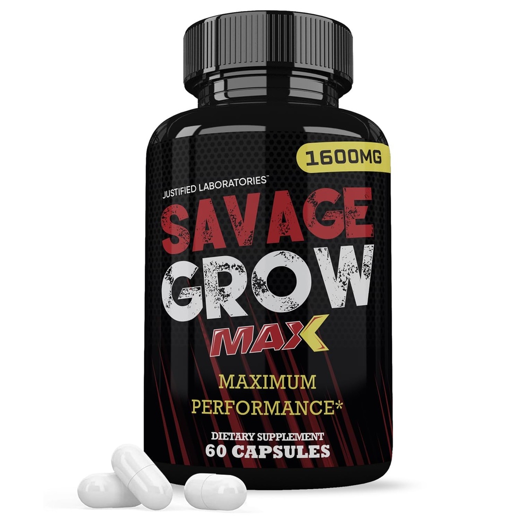 Αιτιολογημένα Εργαστήρια Savage Grow Max 1600MG Advanced Men's Heath Formula 60 Κάψουλες