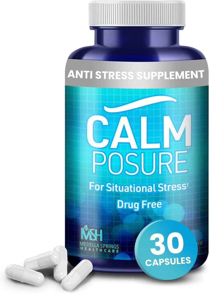 Anti Stress Supplement - 30 Κάψουλες - Συμπληρώματα ηρεμίας για ενήλικες με μαγνήσιο & βιταμίνη C - Χάπια υποστήριξης φυσικού στρες - Κάψουλες ηρεμίας για γυναίκες & άνδρες - Βιταμίνες στρες Καθημερινή