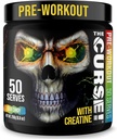 JNX SPORTS The Curse! Erkekler ve Kadınlar için Toz Pre Workout Toz, Caffeine, Beta-Alanine, Kretine, L-Citrulline, 50 Hizmet, Sour Candy Flavor – Boost Energy, Strength & Focus