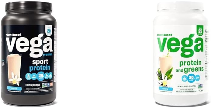 Vega Premium Spor Protein Vanilla Protein Toz ve Protein ve Yeşiller Protein Toz