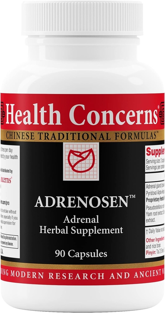 Sağlık Adrenosen – Adrenal Fatigue & Burnout Support Supplement – Energy, Focus & Stress Recovery – Bovine Adrenal, PAK, Eleuthero, Schisandra & China Herbs – 90 Capsules