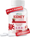 Gelişmiş Kidney Cleanse Detox & Tamir - 24in-1 Kidney & Urinary Tract Health - Non-GMO, ABD'de Yapılan 60 Capsules