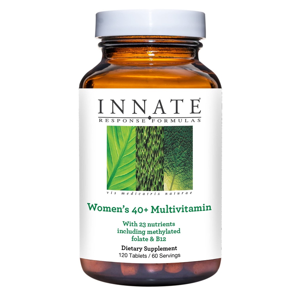 INNATE Response Formulas Womens Multivitamin 40 Plus - Daily Multivitamin For Women 40 and Over - with Methylfolate, Choline, Vitamin D3 K2, B12, B6, Iron, Selenium, Zinc - 120 Tablets (60 Servings)
