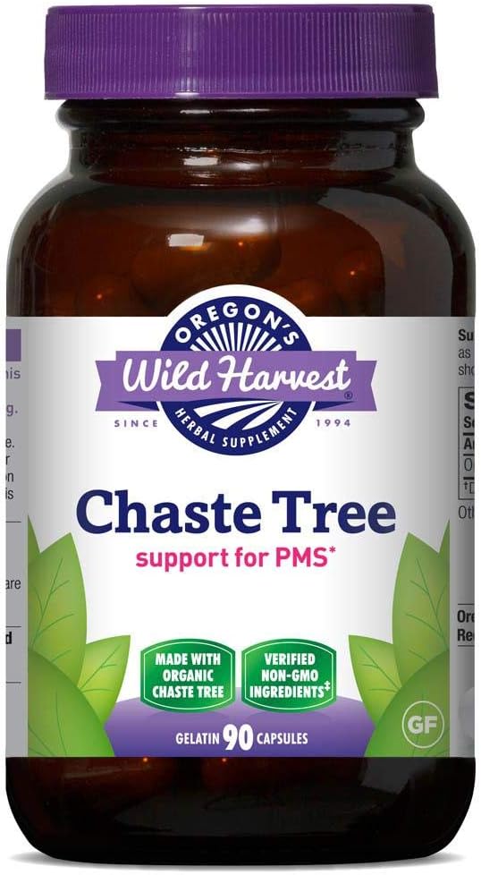 Chaste Tree - PMS Support, 90 Vcaps, (oregon's Wild Harvest), 440 mg organik chaste ağacı