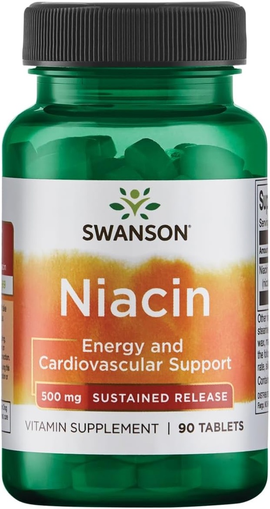 Swanson Sustained release Niacin 500 Milligram 90 Tabs