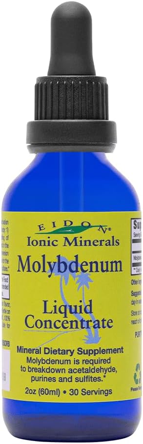 Eidon Ionic Minerals Liquid Molybdenum Supplement - Υγρά Ιωνικά Ορυκτά, Μολυβδαίνιο σταγόνες, Όλα φυσικά, Όχι Προστιθέμενα Σάκχαρα, Υποστηρίζει Βιολογικές Διεργασίες, Ορυκτά συμπληρώματα, 2 oz