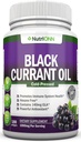 Black Currant Oil - 1000 Mg - 180 Softgels - Cold-Pressed Pure Black Currant Seed Oil - Hexane Free - 140 mg GLA Per Servis - Hormonal Denge - Immune System, Saç ve Skin