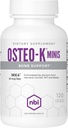 NBI Osteo-K Bone Support - Mini | Vitamin D & K Kompleksi ile Litrate Supplement | 45 mg Vitamin K2 (MK4) Güçlü Bone Health & Function için | 120ct Veggie Capsules