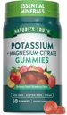 Nature's Truth Potassium Magnesium Citrate Gummies | 60 Count | Vegan, Non-GMO & Gluten Free Supplement