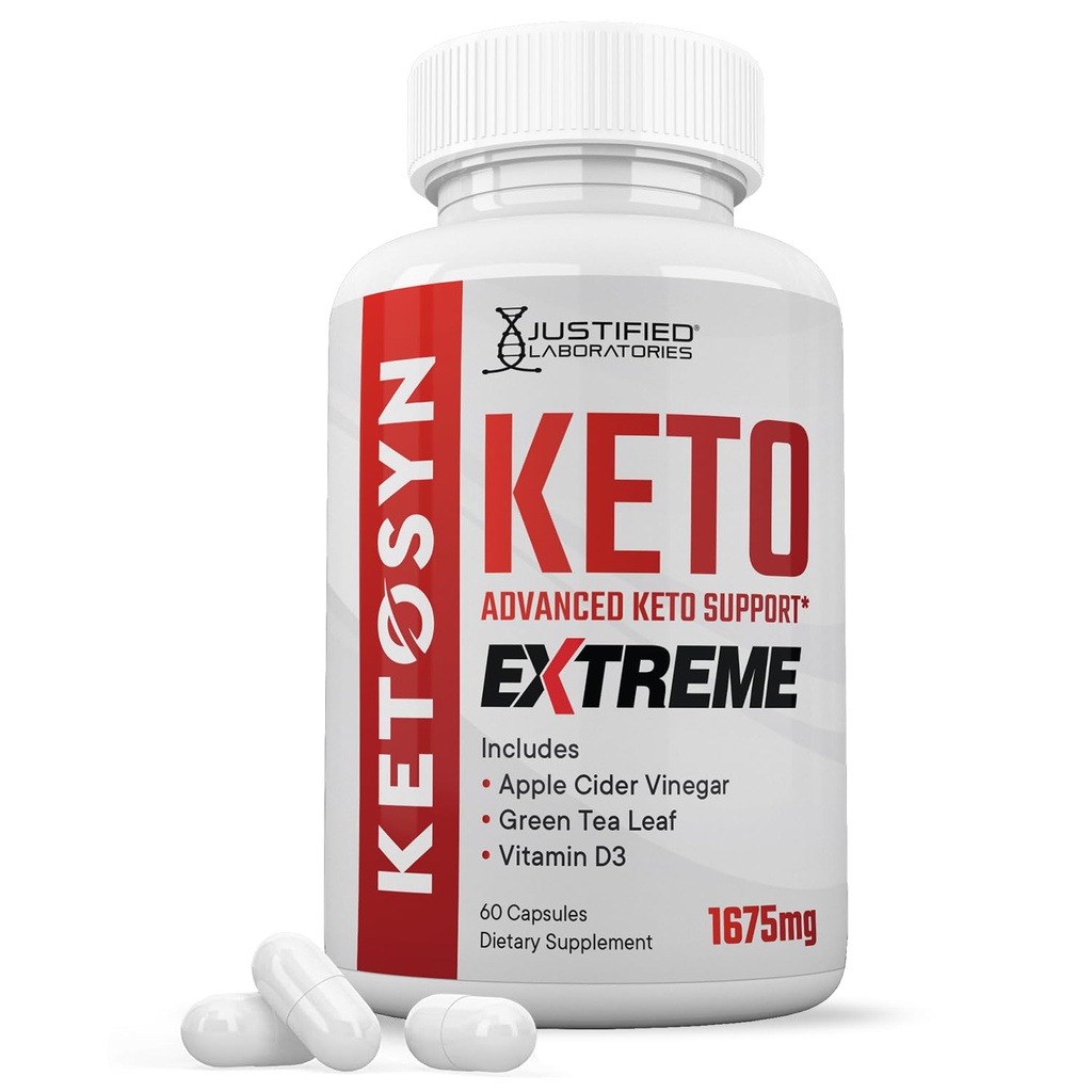 Ketosyn Keto ACV Extreme Pills 1675 MG Keto Support Blend Capsule Alternative to Keto ACV Gummies Formulated with Apple Cider Vinegar Extra Virgin Olive Oil Powder Green Tea Leaf 60 Capsules