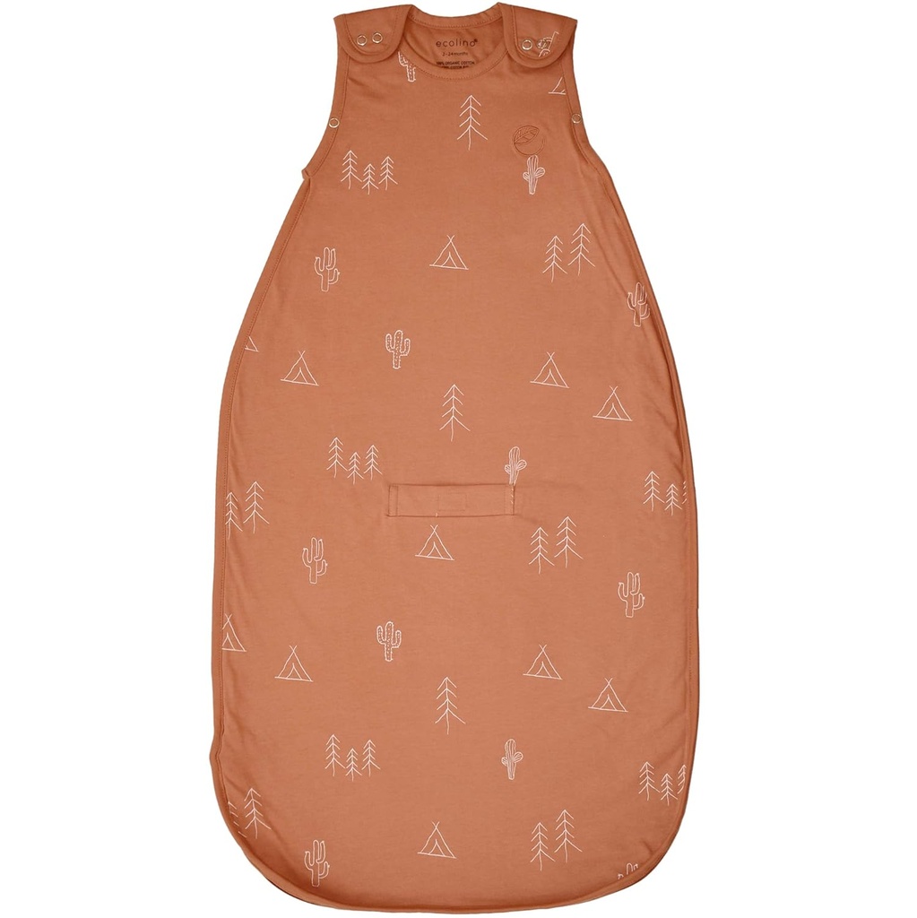 Ecolino Organik Pamuk Bebek Uyku Sack - 2 Yıldızlı Bebek Giyilebilir Blanket - Bebek to Toddler Uyku Bag Sack - 2 Ay - 2 Yıl - Çöl - Çöl - 2 Yıl - Çöl