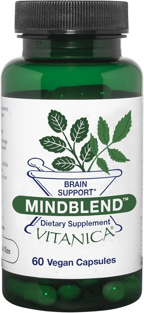 Vitanica MindBlend, Beyin Desteği, Vegan, 60 Capsules