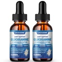 2 Pack Glucosamine Chondroitin MSM Liquid Drops - Quercetin Boswelia, Bromelain, Hyaluronic Asit, Antioksi Immune Support (4 Fl oz)