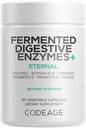 Kodaj Fermented Digestive Enzymes Supplement 3Month Supply - 14 Digestive Enzymes, Probiyotikler, Prebiyotikler, Fermented Botanicals, Plant-Based Multi Pancreatic Enzymes - 1 Capsule a Day - 90 Capsules