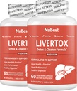 LiverTox - Advanced Liver Detox & Cleanse Formula - Φυτική υποστήριξη ήπατος με γαϊδουράγκαθο γάλακτος, κουρκουμά, Artichoke, δαντελίων, τεύτλων και ψευδαργύρου βοηθά τη λειτουργία του ήπατος και την πέψη 2