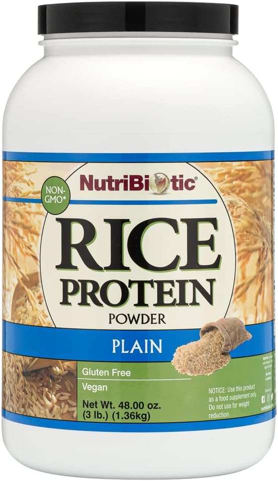 Nutribiotic Plain Rice Protein, 3 Lb (1,36kg) 