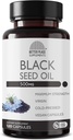 Black Seed Oil Capsules | (Non-GMO & Vegan) Cold-Pressed Nigella Sativa Pure Black Cumin Tohum Yağı | Super Antioxy for Digestion, Commons, Hair & Skin | 500 mg per Capsule
