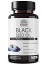 Black Seed Oil Capsules | (Non-GMO & Vegan) Cold-Pressed Nigella Sativa Pure Black Cumin Tohum Yağı | Super Antioxy for Digestion, Commons, Hair & Skin | 500 mg per Capsule