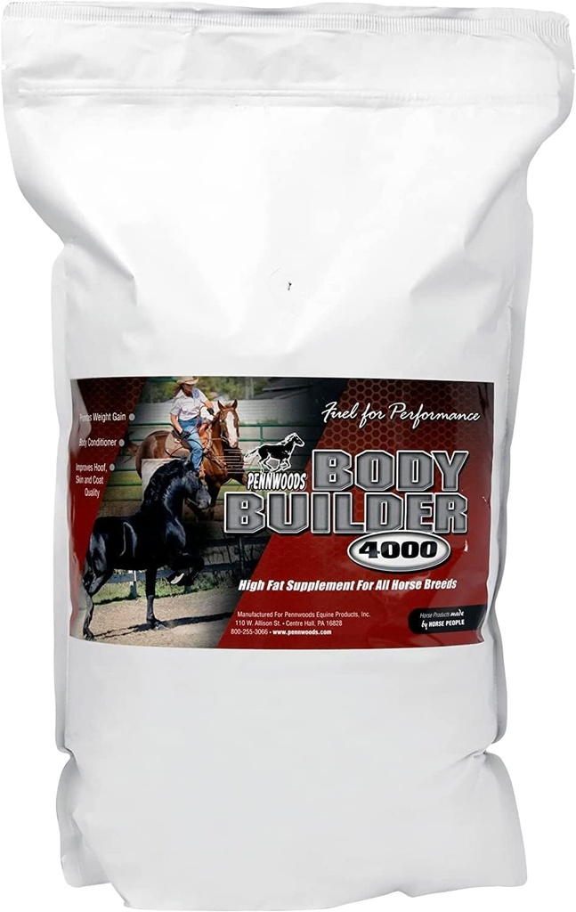 Pennwoods Body Builder 4000, At Ağırlık Tamam, Yüksek Şerman ve Enerji At Kilo Builders Body Duruming Horse Vitamins ile, Hoof Quality - 12lb Bag Bag