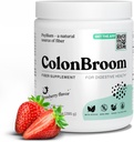 KolonBroom Psyllium Husk Toz (Strawberry) - Bloating Relief & Gut Health - Kolon Broom Fiber Toz İç - Vegan, Gluten Free, Non-GMO Fiber Toz Supplement, 50 Hizmetler