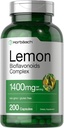 Horbäach Lemon Bioflavonoids Supplement | 1400 mg | 200 Capsules | Complex with Rutin and Hesperidin | Non-GMO and Gluten Free