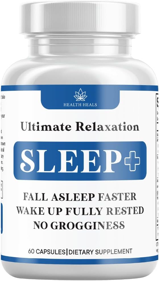 Rahatlama Sleep Aid, Natural Non-Habit Form, Sleep Supplement Longer & Better Sleep, Chamomile, Magnezyum, Melatonin, Ashwagandha, GABA, Drug-Free (60 Count) için destek için gelişmiştir.