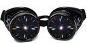 GloFX Black Padded Diffraction Goggles, Tinted Lensler, Sınırlı Edition - Raves, EDM Festival Aksesuarları, Işık Shows, Club, Concert Wear - 3D Rainbow Prism Fractal Kaleidoskop