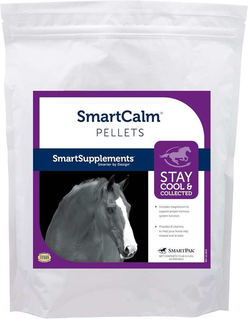 SmartCalm Pellets Horse Calming Supplement | Nodrew Sugar or Herbs | Equine Supplement | 56 Hizmetler | 7.5 lb Bag