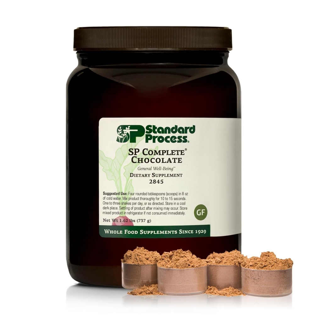 Standard Process Inc. SP Complete - Full Food Immune Support, Liver Support, Antioxidant, with Rice Protein, Grapeseed Extract, and Choline - Χορτοφαγική, Σοκολάτα - 26 Ουγγιά