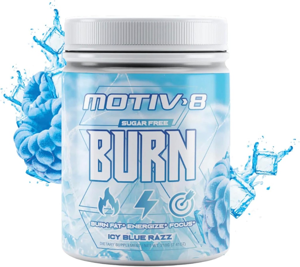 Motiv-8 Pre-Workout Peformance, Sugar Free Pre-Workout, Boost Energy and Focus, Find Workouts, Supports Mood (30 Servisler, ICY Blue Razz)