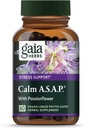Gaia Herbs Calm A.S.A.P. Stres Desteği Supplement - Skullcap, Passionflower, Chamomile, Vervain, Holy Basil & More to Support a Natural Calm - 60 Vegan Liquid Phyto-Capsules (20-Day Supply)