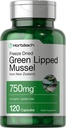 Horbäach Green Lipped Mussel | 750 mg | 120 Capsules | Yeni Zelanda'dan | Premium Freeze kıl Mussel Toz | Non-GMO ve Gluten Ücretsiz