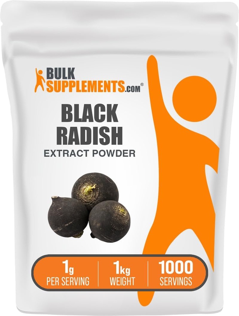 BulkSupplements.com Black Radish Extract Toz - İspanyol Black Radish Supplement, Herbal Supplement - Vegan & Gluten Free, 1g per Service, 1 kg (2.2 lbs) (Pack of 1)