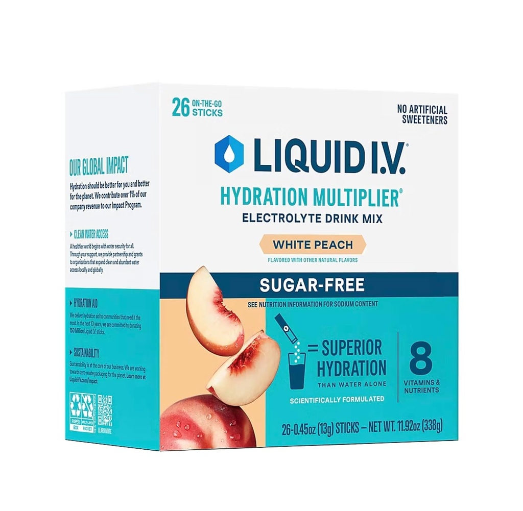 Sıvı I.V. Sugarfree Hydration Multiplier White Peach - 26 Sticks (1)