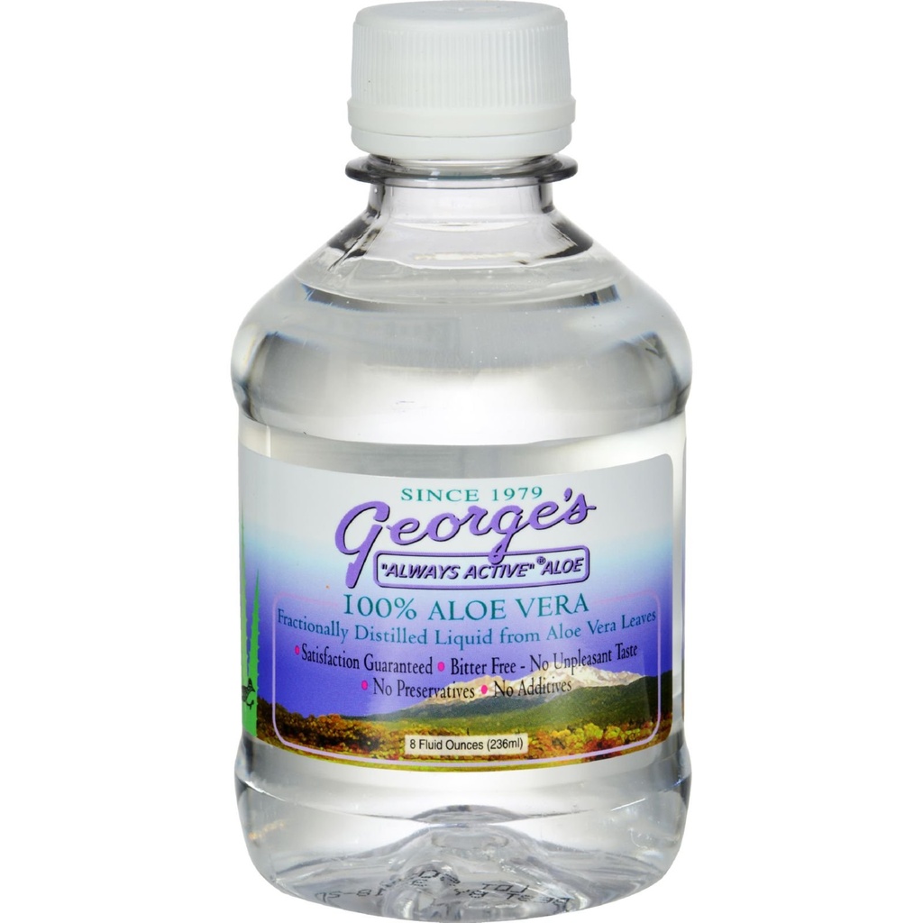Georges Aloe Vera - 100 Yüzde Aloe Vera - Preservative Free - 8 fl oz (Pack of 4)