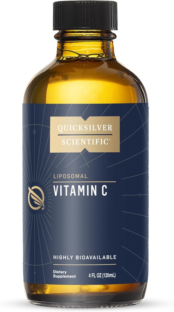 Quicksilver Scientific Liposomal Vitamin C - 1000 mg Buffered Sıvı Vitamin C Supplement - Immune + Antioksit Desteği - Superior Aborpsiyon için Liposomes - Vegan + Non-GMO (4oz / 120 ml)