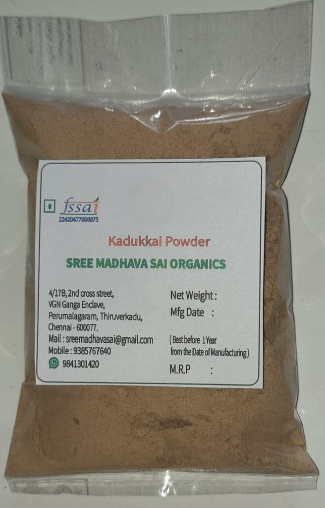 Kadukkai, Yitirilmesi için Haritaki Toz,ConstipationChurna,Weight Kayıp (100Gm) Dark Circles Herbal Saç Büyümesi, Face ve Skin.