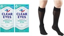 Clear Eyes Hassas Eye Drops 2 Pack & Truform Sheer Promosyonlar Kadın Dizleri Yüksek 20 Denier Black Medium