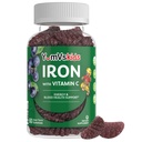 Iron Supplement for Kids – 5 mg Kids Gummies with Vitamin C – Great-Tasting Gummies Grape Flavor – Supports Immune Health & Helps with Iron Deficiency – Vegan, Kosher, Non-GMO – 60 Count