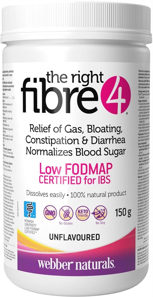 Webber Naturals Fibre 4 Unflavoured, 150 g Toz