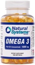 Omega 3 1000 mg Balık Yağı Doğal Sistemler tarafından 100 Yoğun Softgels - Omega 3 Supplements - Günlük Diyet için Kapsüller - EPA - DHA - Kalp, Göz, Beyin ve Ortaklar Desteği *