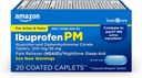 Temel Bakım Ibuprofen PM, Ibuprofen 200 mg ve Diphenhydramine Citrate 38 mg Tablet, Ağrı Reliever ve Nighttime Sleep-Aid, 20 Kont