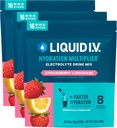 Sıvı I.V.® Hydration Multiplier - Strawberry Lemonade | Elektrolyte Toz I | 3 Pack (48 hizmet)