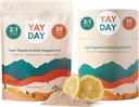 Digestive Enzymes Prebiotic Fiber Supplement Powder Bundle - Daily Gut Health + Magnesium Powder for Deep Sleep, Regularity, Bloating & Constipation Relief - Εσπεριδοειδή (37 Services)