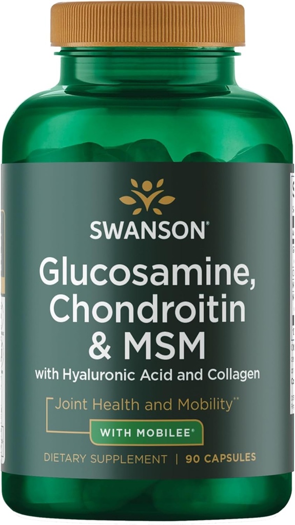 Swanson Glucosamine Chondroitin & Bayanm with Hyal-Joint 90 Capsules