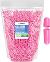 XPRS Nutra Boyutu 0 Boş Kapsüller - 5000 Kont Boş Gelatin Capsules - Pills DIY Capsule - Pure Bovine Pill Gel Caps For Do-It- Yourself Supplements (Pink)