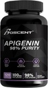 Apigenin Supplement 100 mg from Chamomile Extract 120 Count - Sleep için% 98 saf- Apigenin Supplement, Prostate health - Mükemmel uyku yardımı, Non-GMO, No Fillers - 4-Month Supply