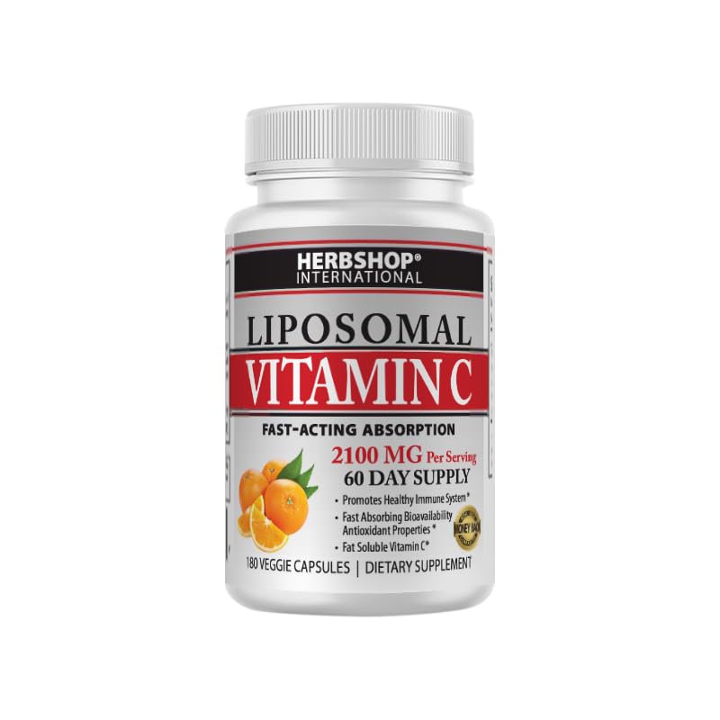 Doctor's Blend Herbshop International Liposomal Vitamin C Κάψουλες, 2100mg, Υψηλή Απορρόφηση, Λιπαρά Διαλυτά, Ηλίανθος Λεκιθίνη, 180 κάψουλες, 60-Day Supply, Premium Wellness Συμπλήρωμα
