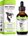Köpekler için butle, Dog Liver Support Drops - Dog Milk Thistle Helps Dog Liver Detox, Pet Supplement Salmon Oil, Curcumin C3 Kompleksi ve Omega 3 EPA & DHA, Bacon Flavor - 2 fl.oz
