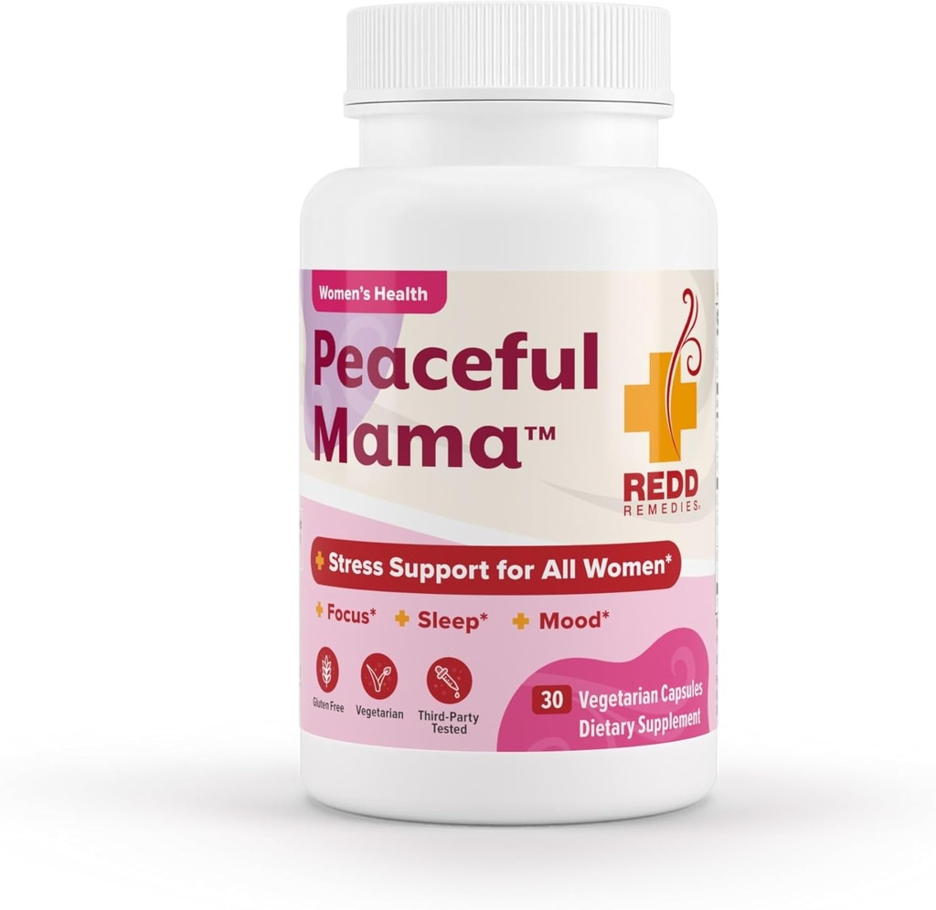 Redd Remedies, Barışlı Mama, Calm ve Sağlıklı Digestive System, Lemon Balm ve Ginger Root, 30 Vegetarian Capsules